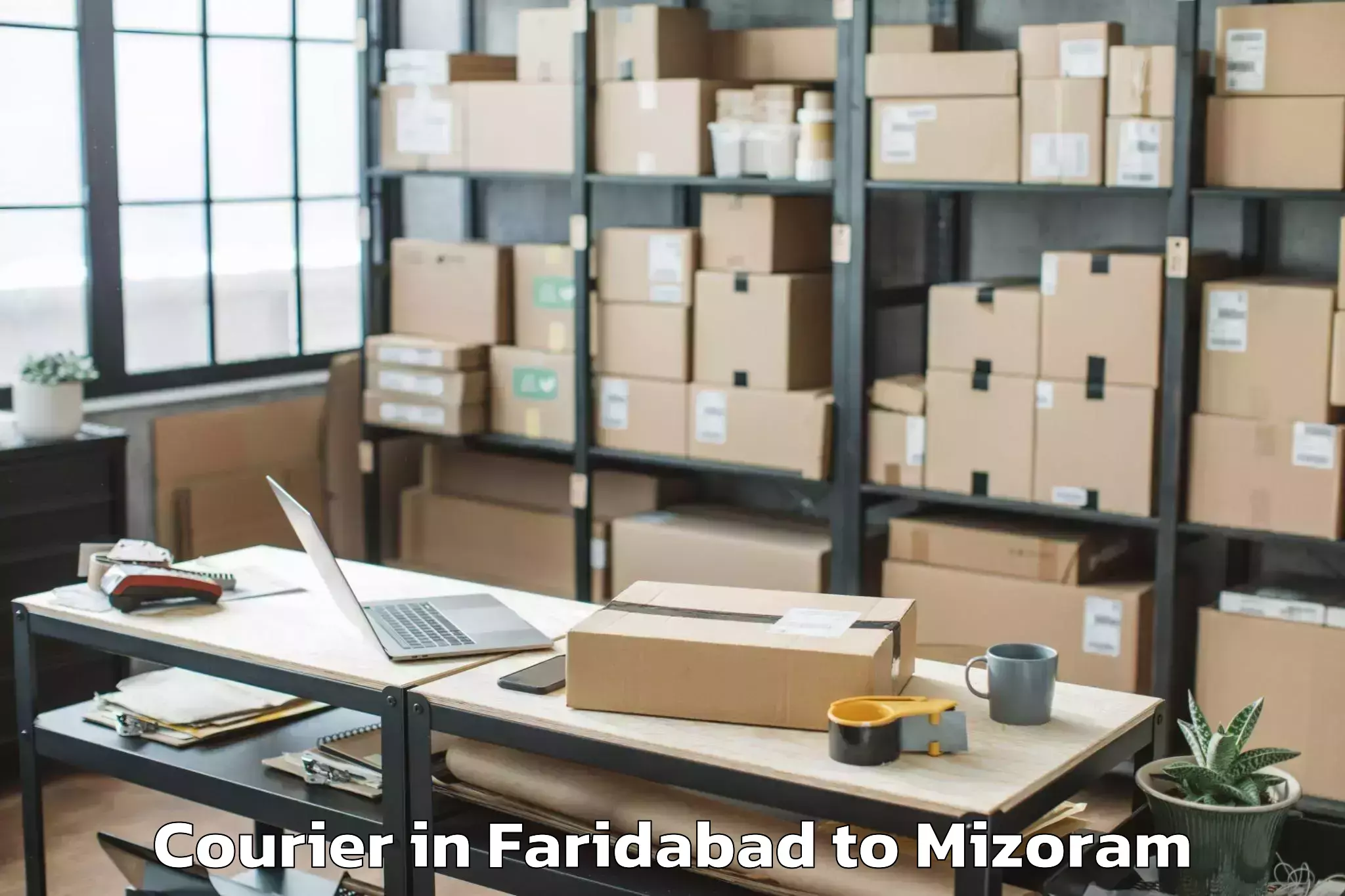 Quality Faridabad to Mamit Courier